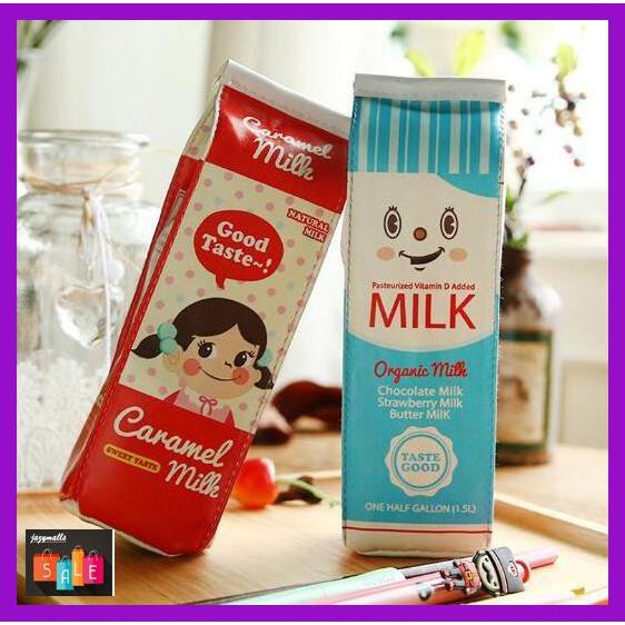 

Silutala- Kotak Pensil Bentuk Kotak Susu / Milk Tempat Alat Tulis Tempat Pensil - Biru Muda -Ori.
