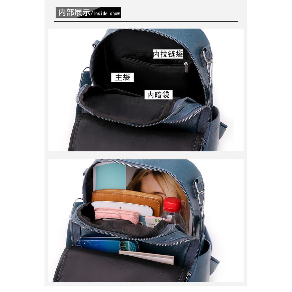 BJ43177 - BLACK/BLUE - TAS RANSEL PUNGGUNG BACKPACK TAS SEKOLAH KULIAH TAS WANITA FASHION IMPORT MODIS ELEGAN TERMURAH TERLARIS TERBARU BAGSTORE JAKARTA TAS BATAM LT1026 CR7021 JTF8995 GT1004 BQ3177 EL6129