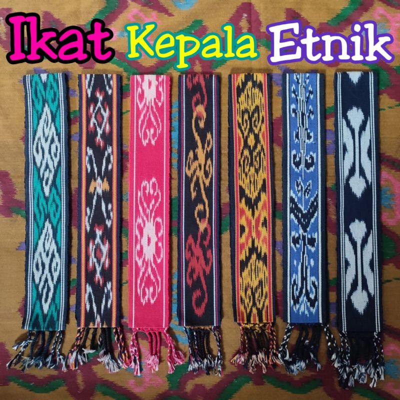 Jual Ikat Kepala Tenun Etnik Motif Dayak Kalimantan Toraja Bali Sumba Lombok Kain Indonesia