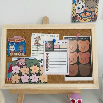 

【⚡TAR】 Dekorasi rumah cork message board notice board frame information board background board mural memo board