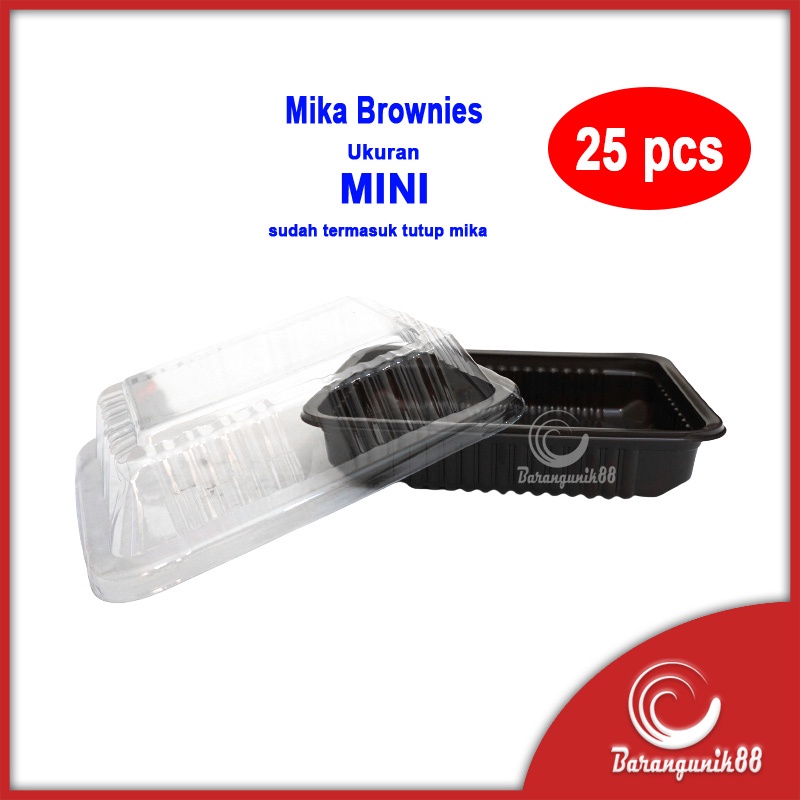 [25 pcs] Mika Brownies Mini Lux Food Grade High Quality Kotak Kue Sushi