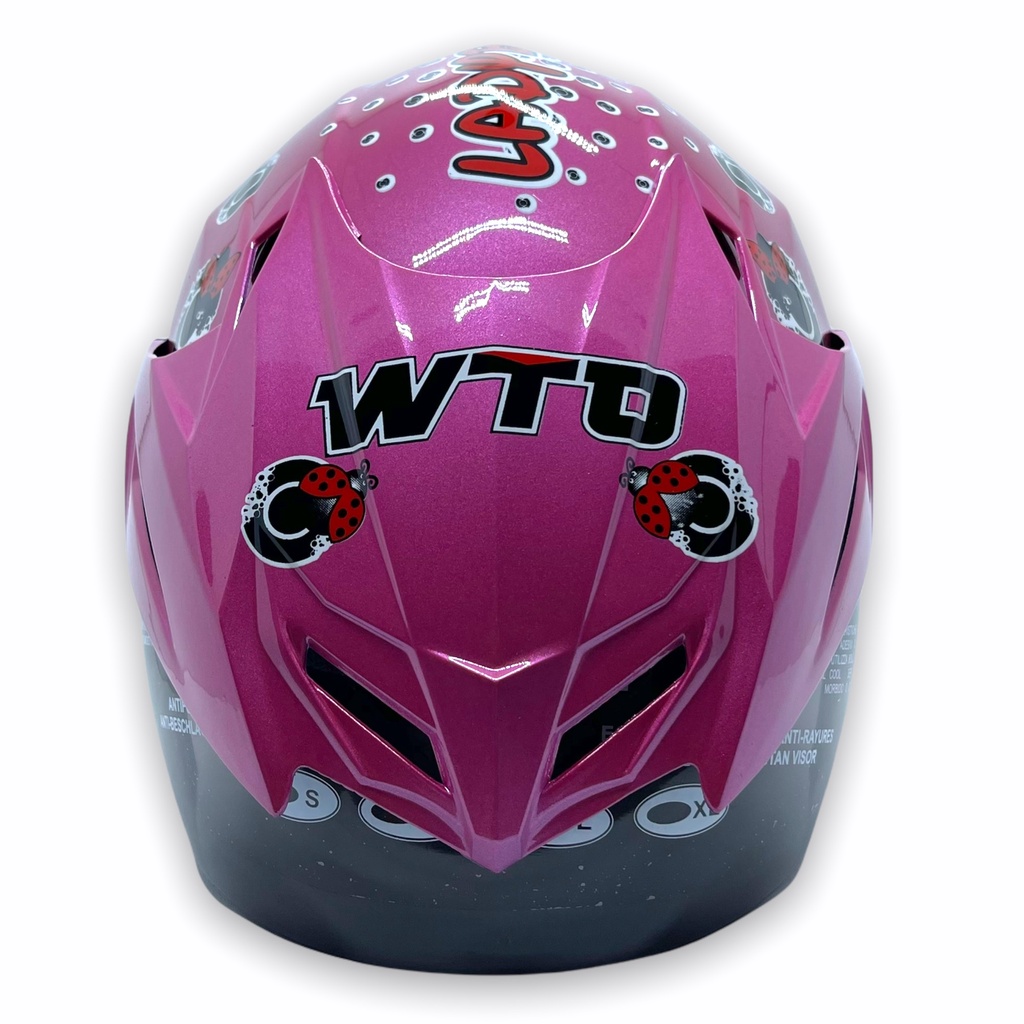 Helm WTO Z1R Pet - Ladybird - Pink Met - Half Face ALL SIZE