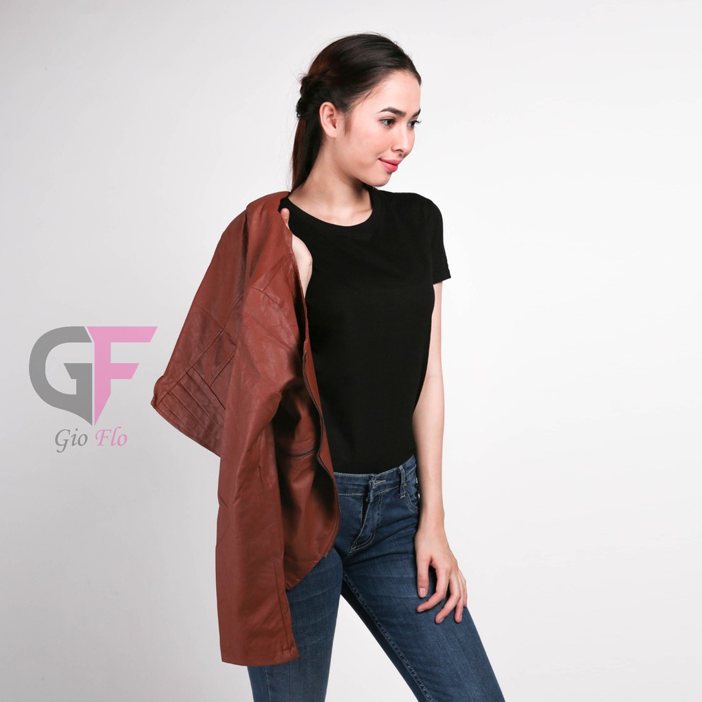 GIOFLO Jaket Casual Wanita Keren Coklat / JAKW 111