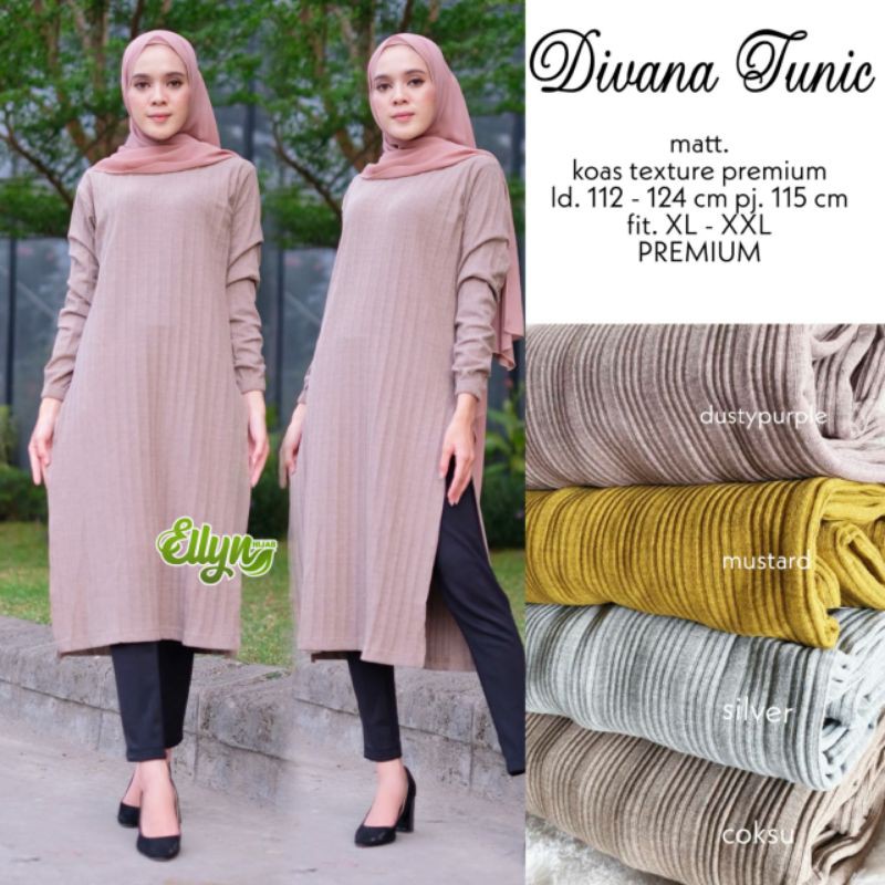 Divana tunic || tunik kaos || tunik polos || tunik kaos premium