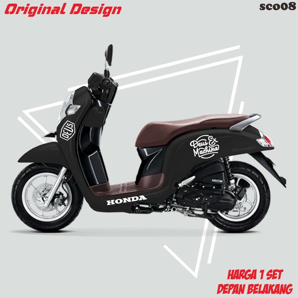 Bisa Custom Nama / Cutting Stiker Scoopy / Custom stiker cutting / Sticker Scoopy DEUS Satu Set /all