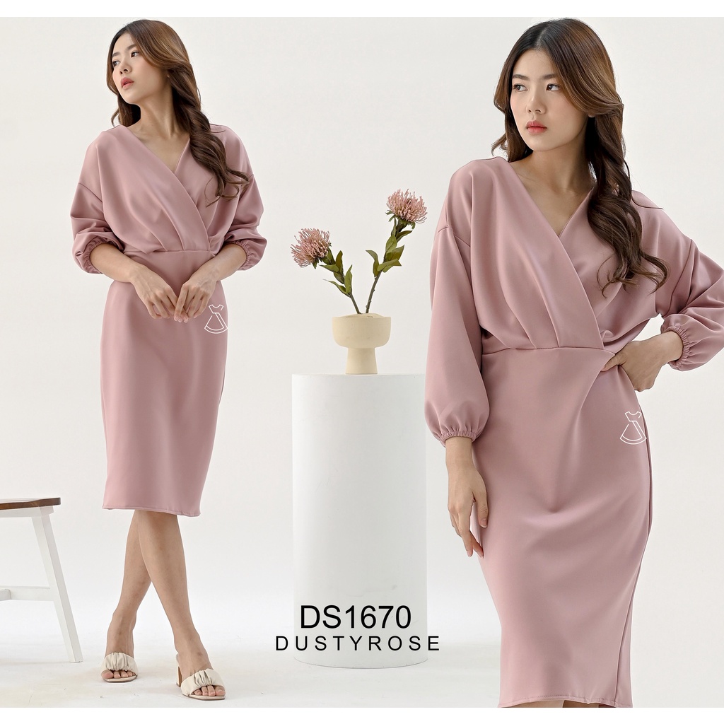 DS1670 - Dress Pesta Scuba Sepan Bodycon Slim Busui Friendly