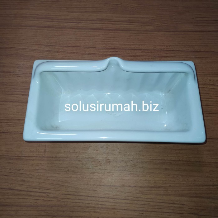 TEMPAT SABUN CK PUTIH 11 X 22 + PETI KERAMIK 22CM CERAMIC TANAM TEMBOK