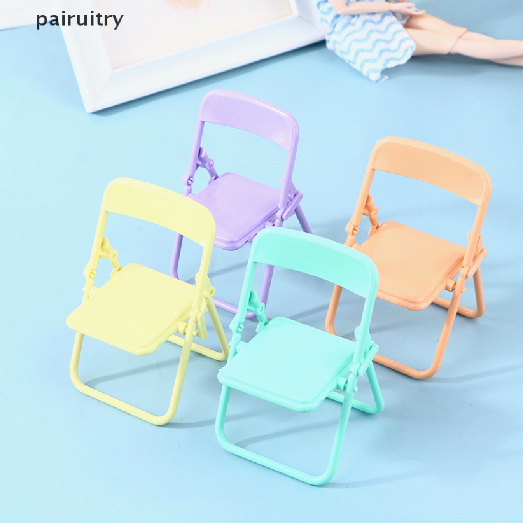 1pc Miniatur Kursi Lipat Armchair Skala 1: 12 Untuk Dekorasi Rumah Boneka