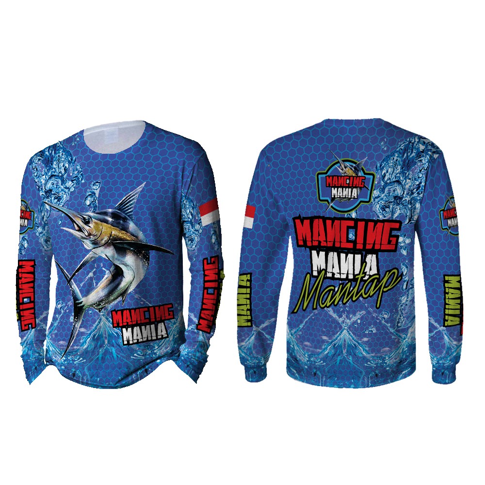 [Riashop] Kaos Mancing Mania Original | Kaos Mancing Mania Pria | Kaos Mancing Mania Lengan Panjang