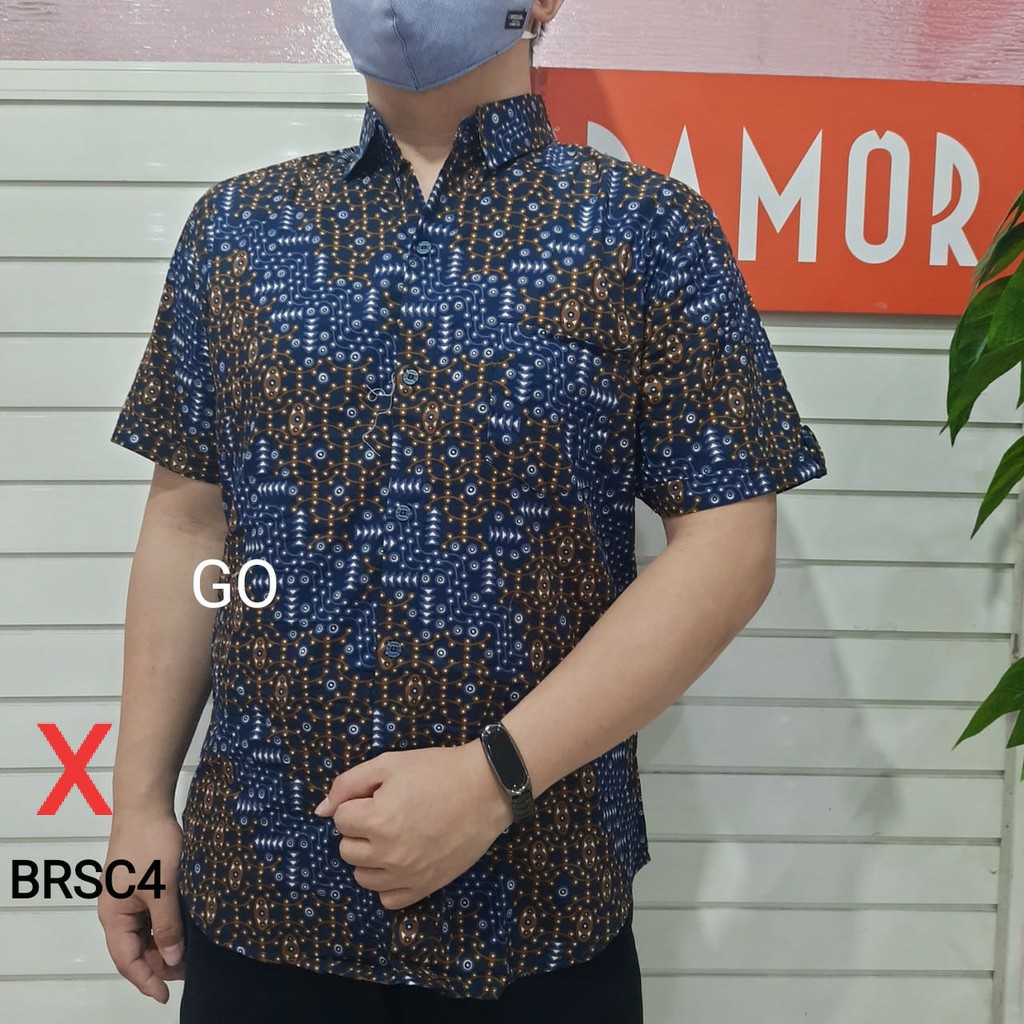 gos BRSC DAMOR (CRESSIDA) KEMEJA BATIK Cowok Pakaian Pria Baju Batik Dewasa Lengan Pendek