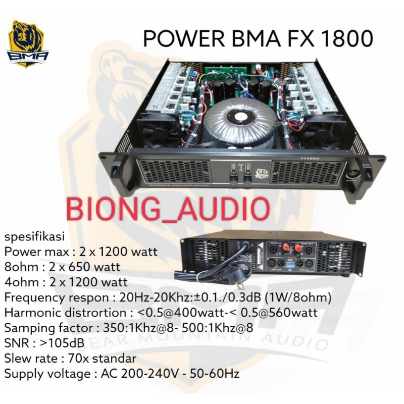 POWER BMA FX1800 BMA FX 1800 POWER  ORIGINAL