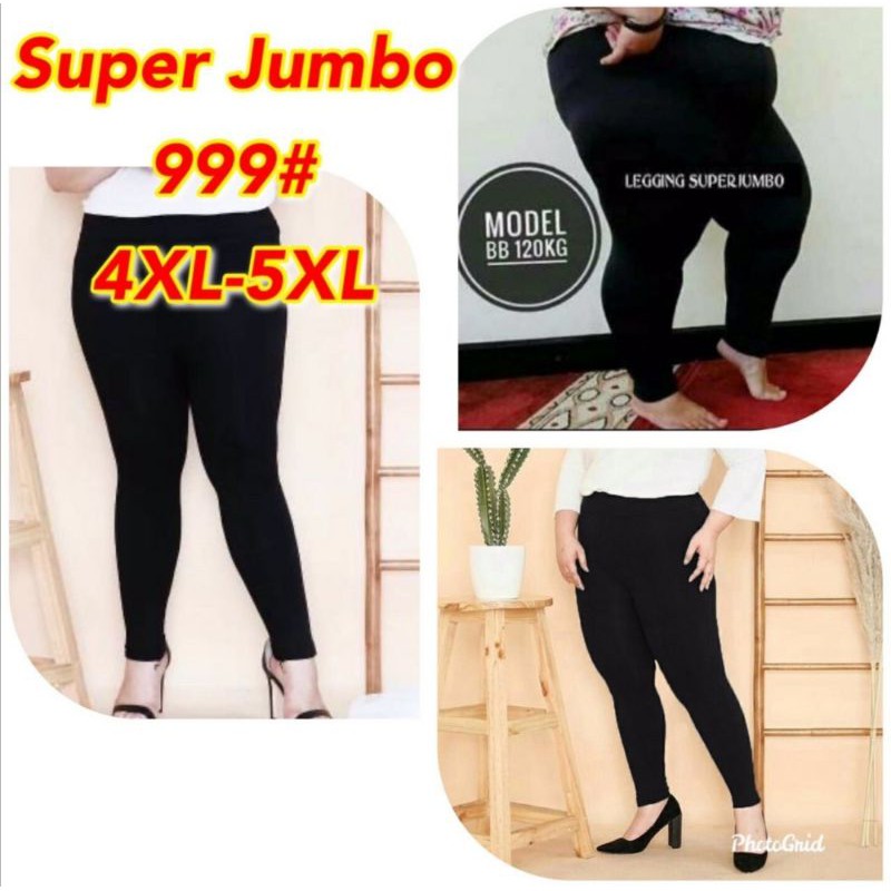 BISA COD LEGGING IMPORT JUMBO HITAM POLOS UK 4XL 5XL