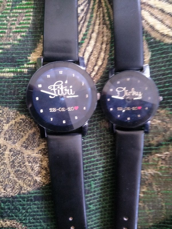 Jc-028b \ Jam Custom \ Bisa Custom Sesuai Keinginan \ Hadiah \ Ultah \ Pernikaha \ Rd Leather