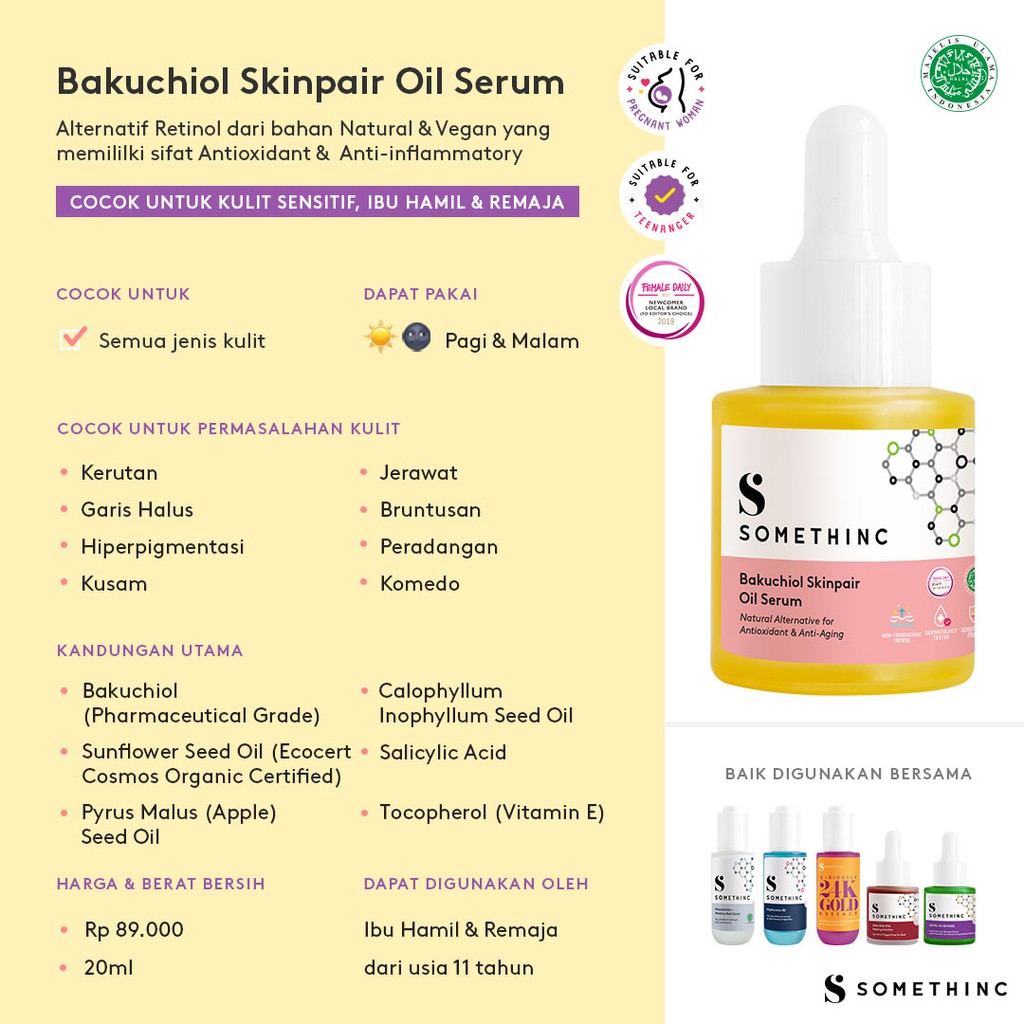 [ FREE GIFT ] SOMETHINC Bakuchiol Skinpair Oil Serum- 20ml (NEW)