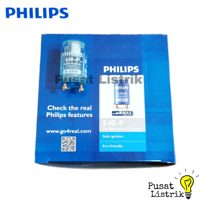 TL Starters S10-P 4-65watt Philips Starters Untuk Lampu TL Philips S10 4-65w