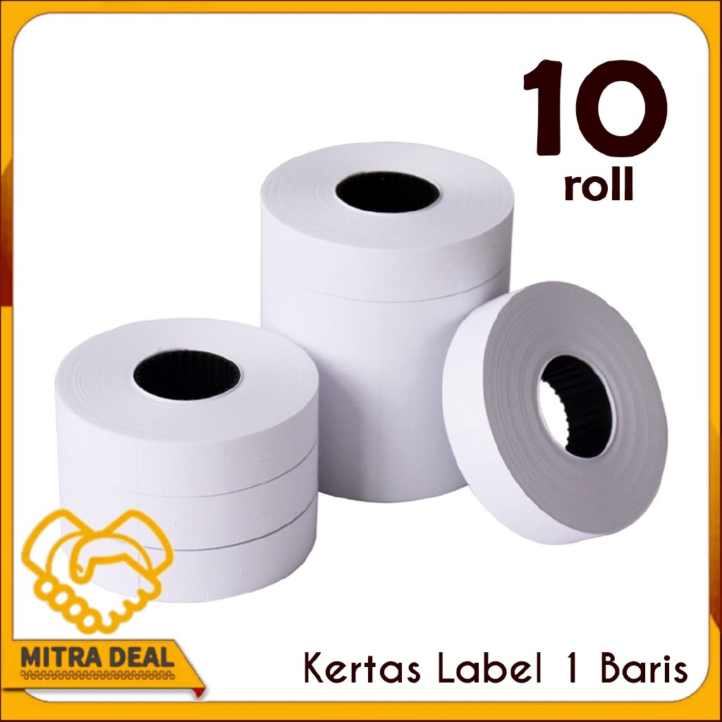 

[COD] Isi Label Harga Alat Price Labeller Refill Refil 2 Baris Isi 10 rol