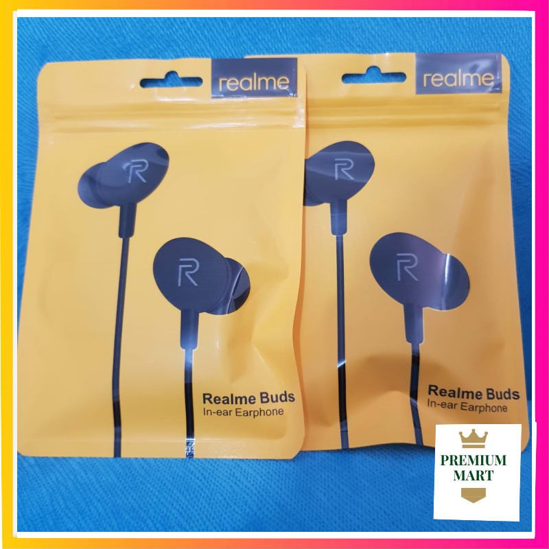 Earphone Realme Buds RMA101 Headset Handsfree Jack With Mic [PM]