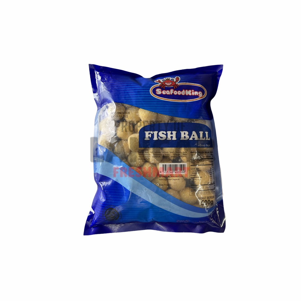 SEAFOODKING FRIED FISH BALL (B) 500GR / BAKSO IKAN GORENG 500 GR