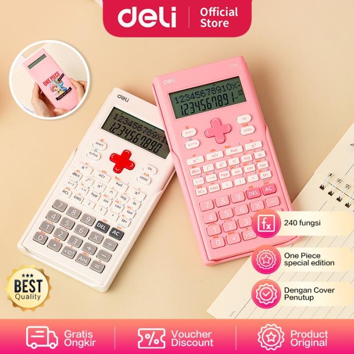 

Deli Scientific Calculator / Kalkulator Ilmiah Edisi One Piece E1725