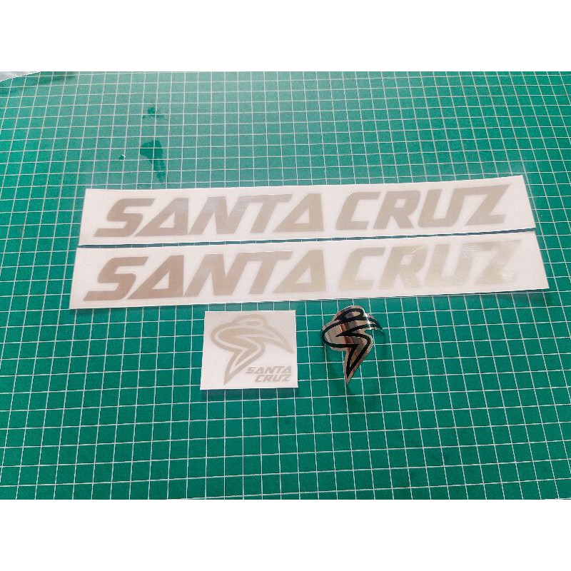 Jual Stiker Dan Emblem Sepeda Santa Cruz Gold Dan Silver Chrome ...