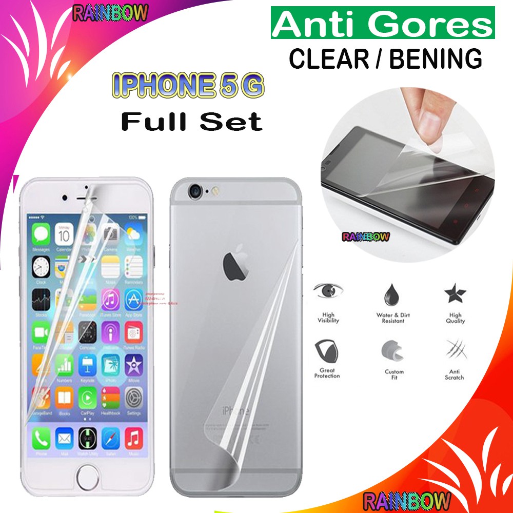 Anti Gores Untuk Iphone 5C / Iphone 5G Fullset / Nokia X2 /Oppo R1001 /Oppo R827 /Oppo Neo 3 R831K Screenguard Pelindung Layar Gadget AntiGores Screen Protector HP Handphone Screen Clear Bening