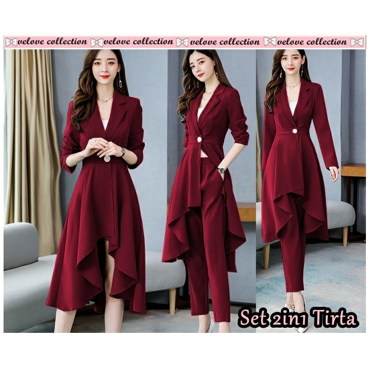 Set Tirta matt wafer blazer