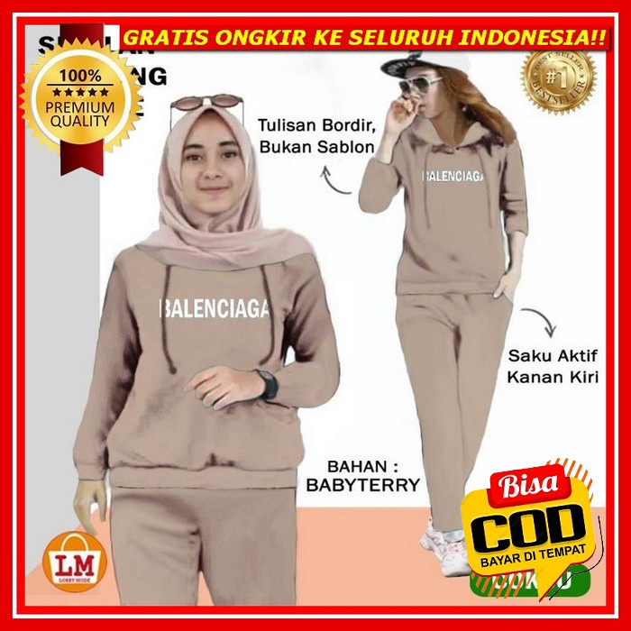 Baju Setelan Stelan Pakaian One Set Training Olahraga Joging Battle Ootd Fashion Cewek Wanita Muslim