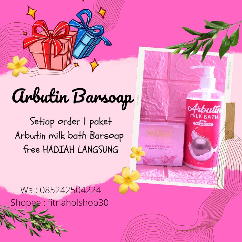 Paket Pencerah Badan Bar Soap & Milk Bath Wasila Cosmetic & Skincare Viral‼️