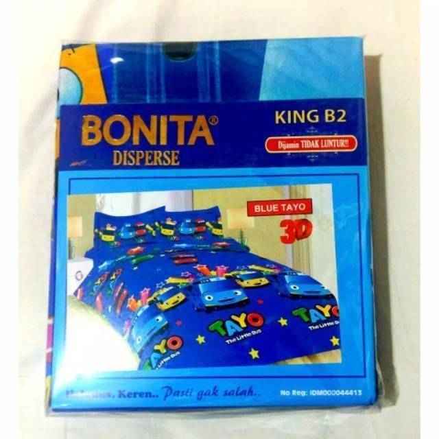 Sprei bonita karakter tayo unicorn wedding hello kitty keroppi doraemon lego no1 king 180x200