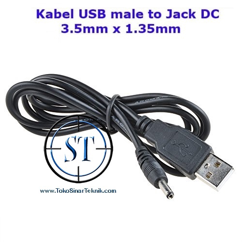 Kabel Adapter Charger Power Supply USB 5v To Jack DC 3.5mm x 1.35mm