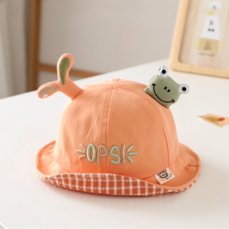 Topi Anak Lebar Model Frog Kombinasi Kotak Kotak Laki Laki Perempuan Unisex Impor Murah-2