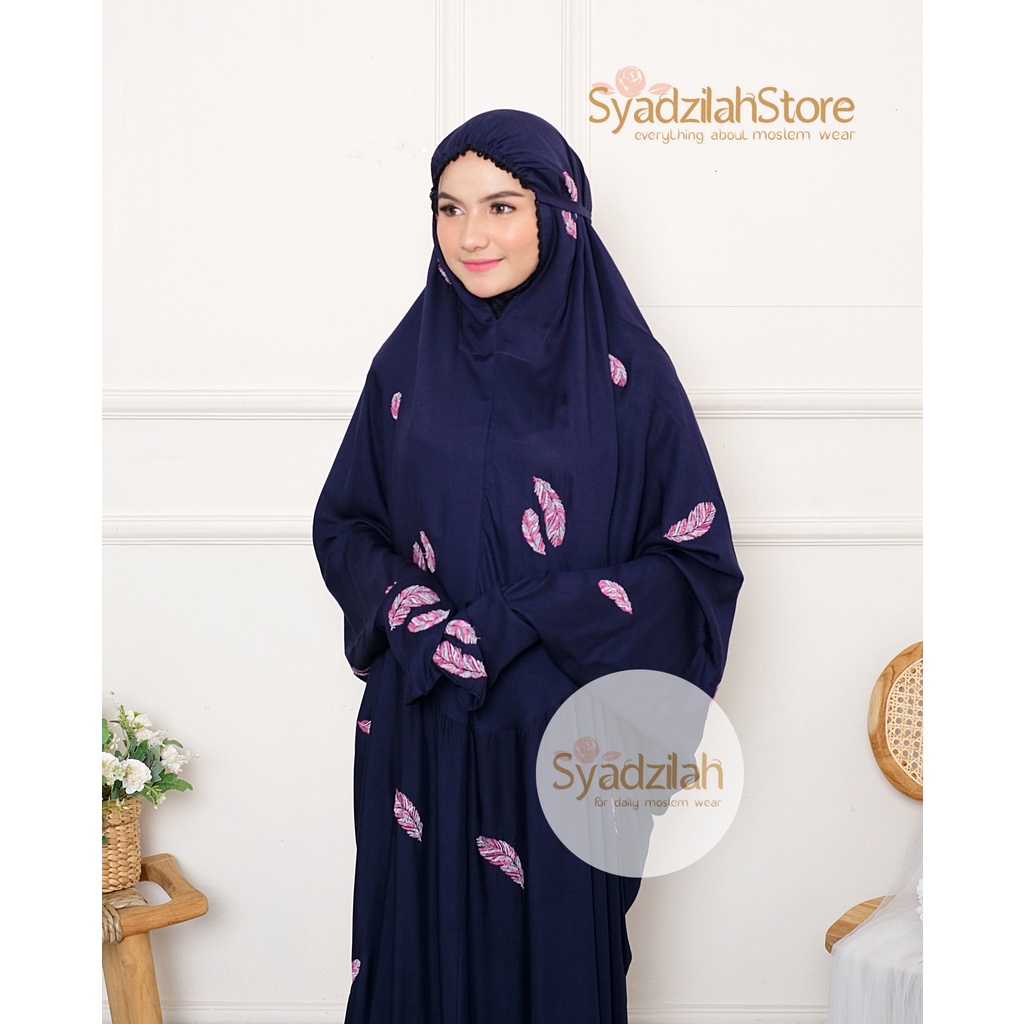 SYADZILAH - Mukena Terusan Dewasa Bordir Maulida Katun Rayon