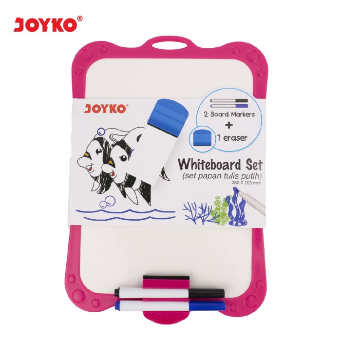 

Papan Tulis Putih Set Whiteboard Set Joyko WBS-170CO - Pink
