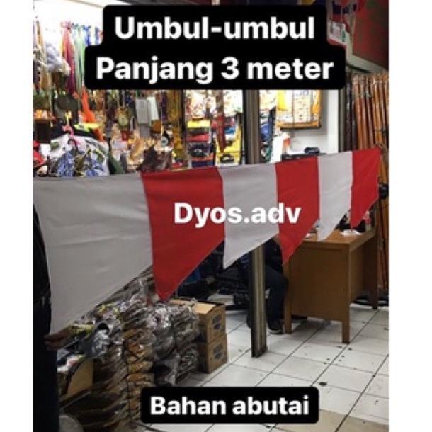 Bendera Umbul-umbul merah putih panjang 3 meter umbul-umbul merah puti