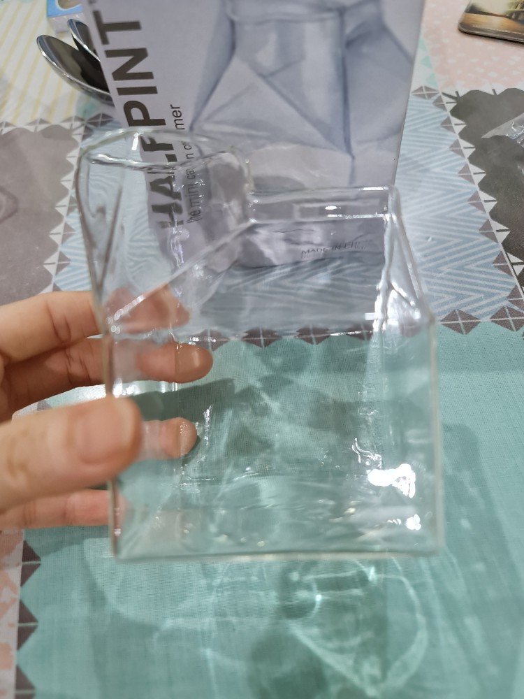 Acebon Gelas Kaca Susu Design Milk Box 300ml - Sg101