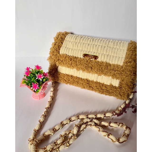 tas plastik canvas sling bag
