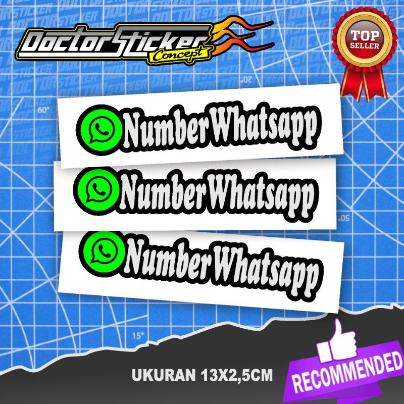 Stiker cutting Custom Nomor WA whatsapp, stiker nomor custom