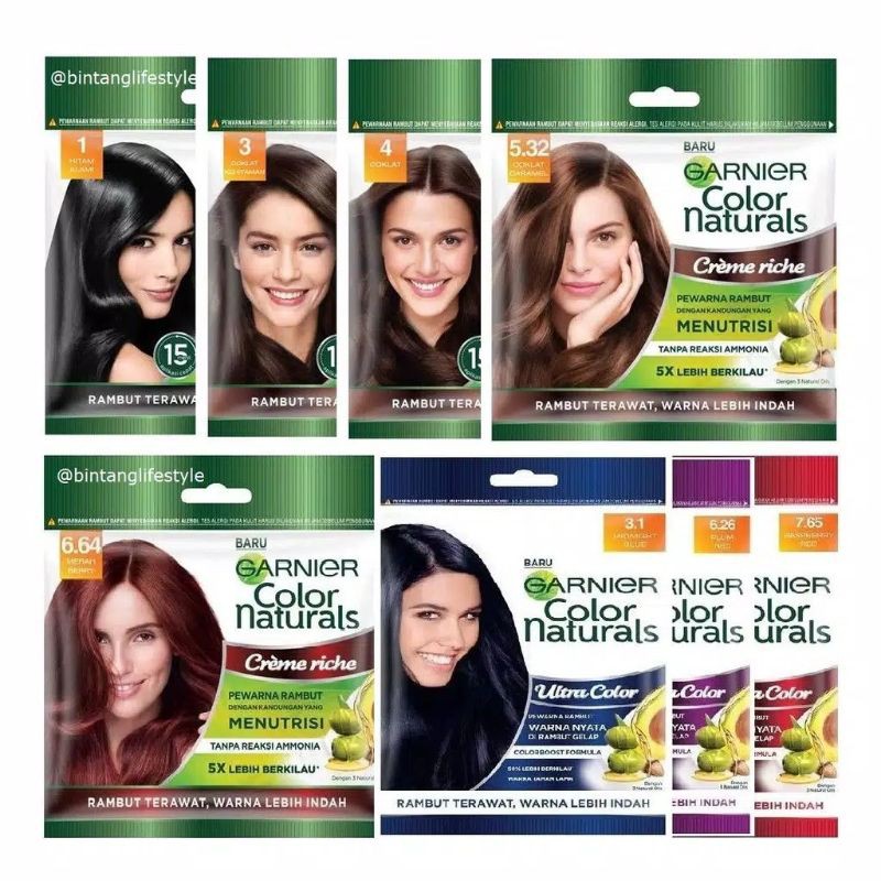 GARNIER Color Naturals Ultra Color Sachet (Semir Rambut Garnier)