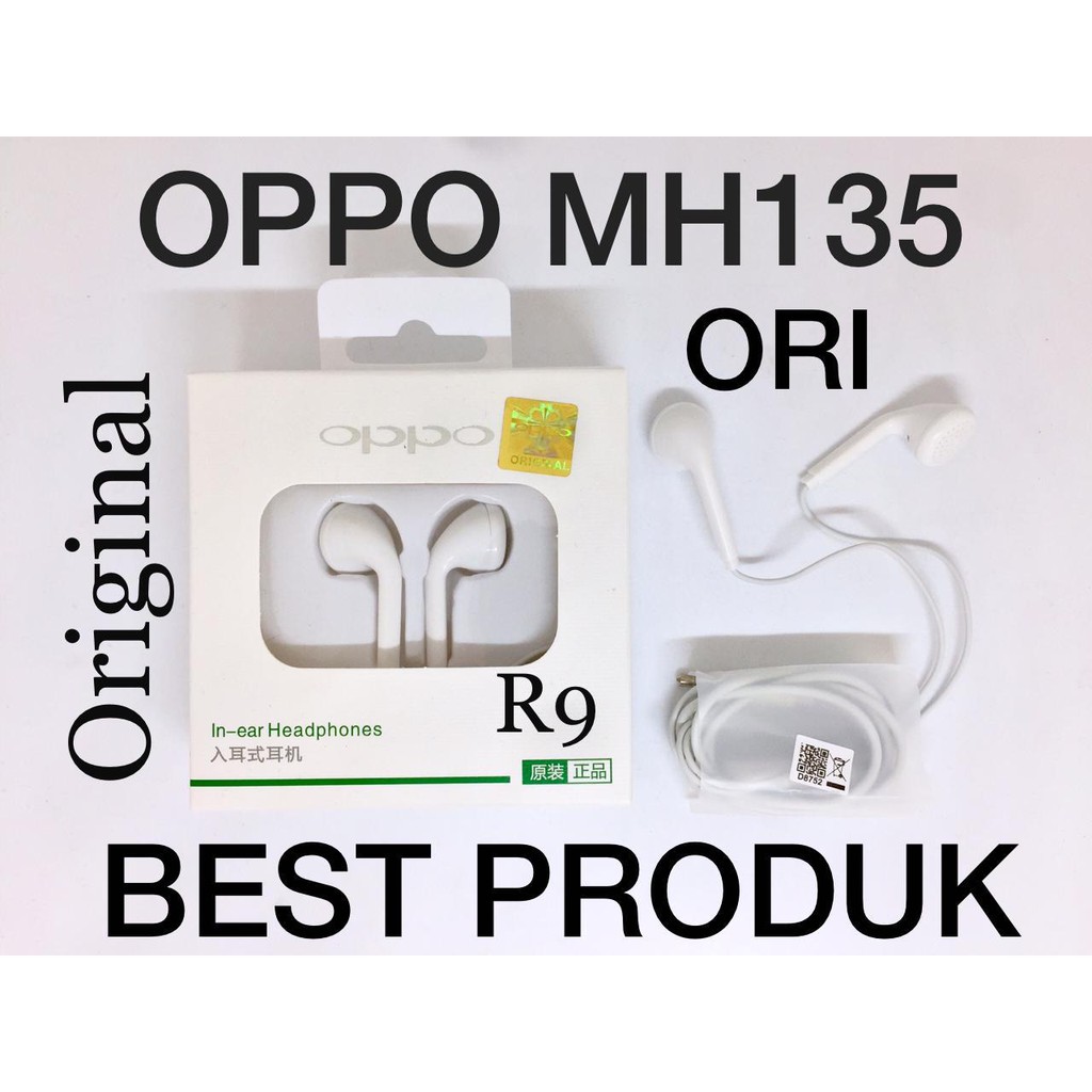 HANDSFREE EARPHONE HEADSET OPPO F7 MH135 R9 ORIGINAL