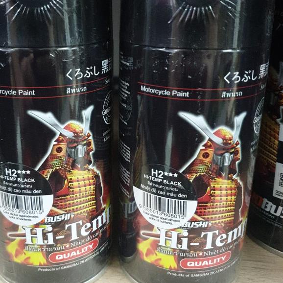 ❈ Pylox pilox pilok Samurai Paint HI TEMP Anti panas Knalpot Black Doff ✽