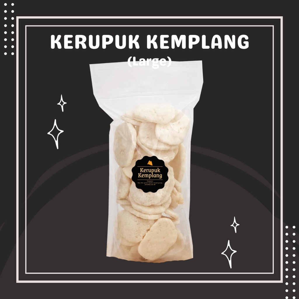 

Kerupuk Kemplang Krupuk Ikan (L) 120gr / Krupuk Palembang Ikan / Snack Cemilan Asin Gurih