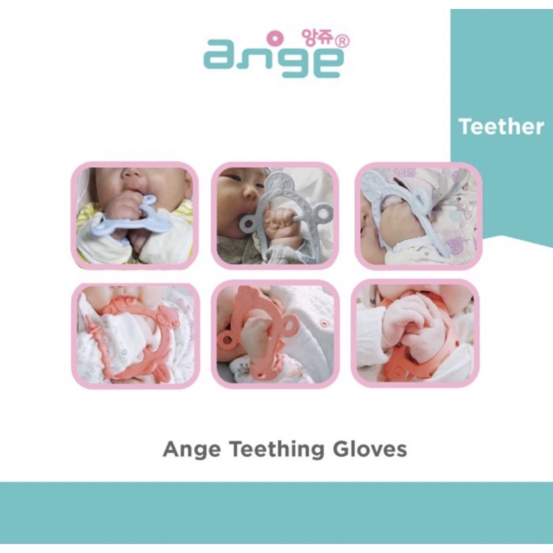 Ange Teether Gloves Gigitan bayi - Mainan bayi