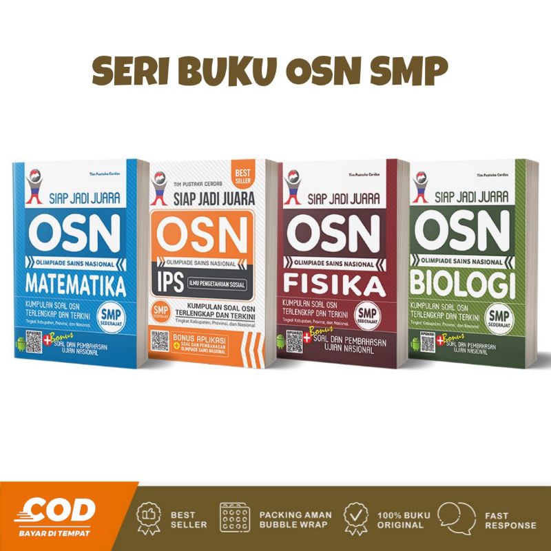

BUKU OSN SMP | Siap Jadi Juara OSN SMP Sederajat Matematika, Fisika, Biologi, IPS