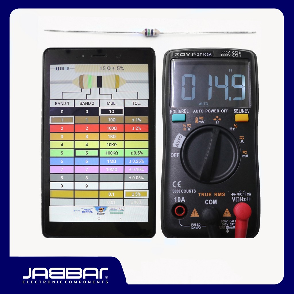 RESISTOR 15 OHM 1/8W 5% DIP - COKLAT - 10PCS