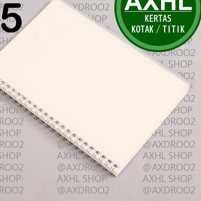 

**Hot Sale.47 CLEAR COVER SPIRAL NOTEBOOK B5 Buku Tulis Catatan 120 Halaman Kertas 70gsm Titik Dotte