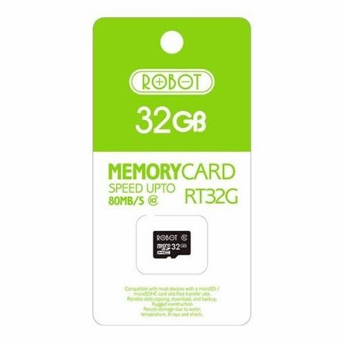 MEMORY CARD MICRO SD ROBOT 32GB Class 10 80MB/S 10 RT32G