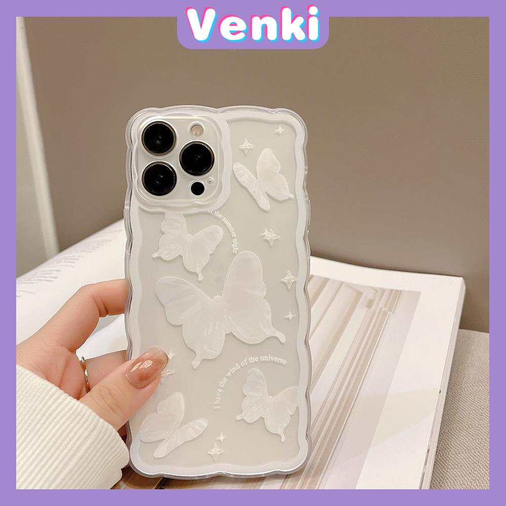 iPhone Case Silicone Soft Case Clear Case Wave Non-Slip Shockproof Camera Full Coverage Protection Butterfly Simple For iPhone 13 Pro Max iPhone 12 Pro Max iPhone 11 iPhone 7 Plus