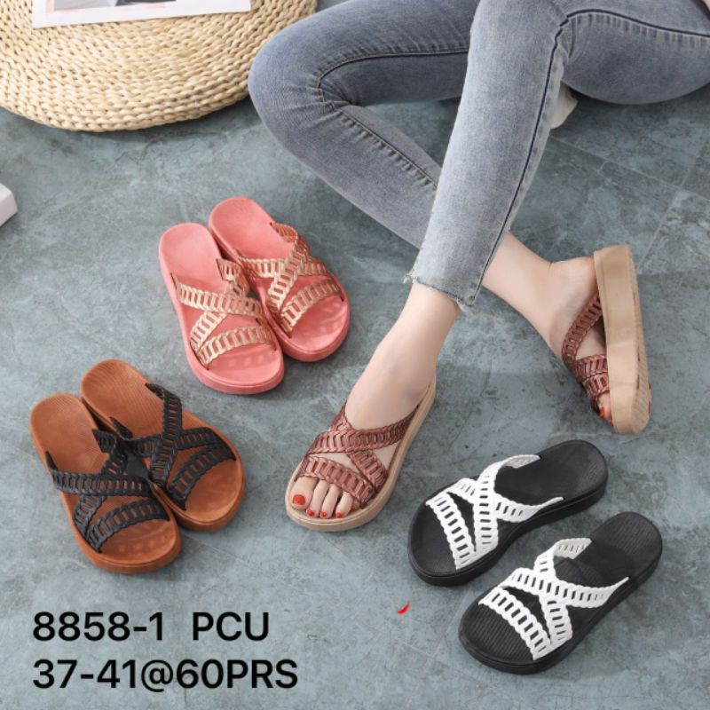 Sandal Wedges Silang Jaring Import Balance 8858