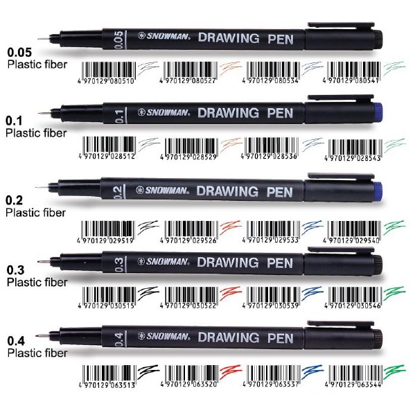 

[SNOWMAN] Drawing Pen Lusin FT-700 Hitam - Tinta Pigment Water Based