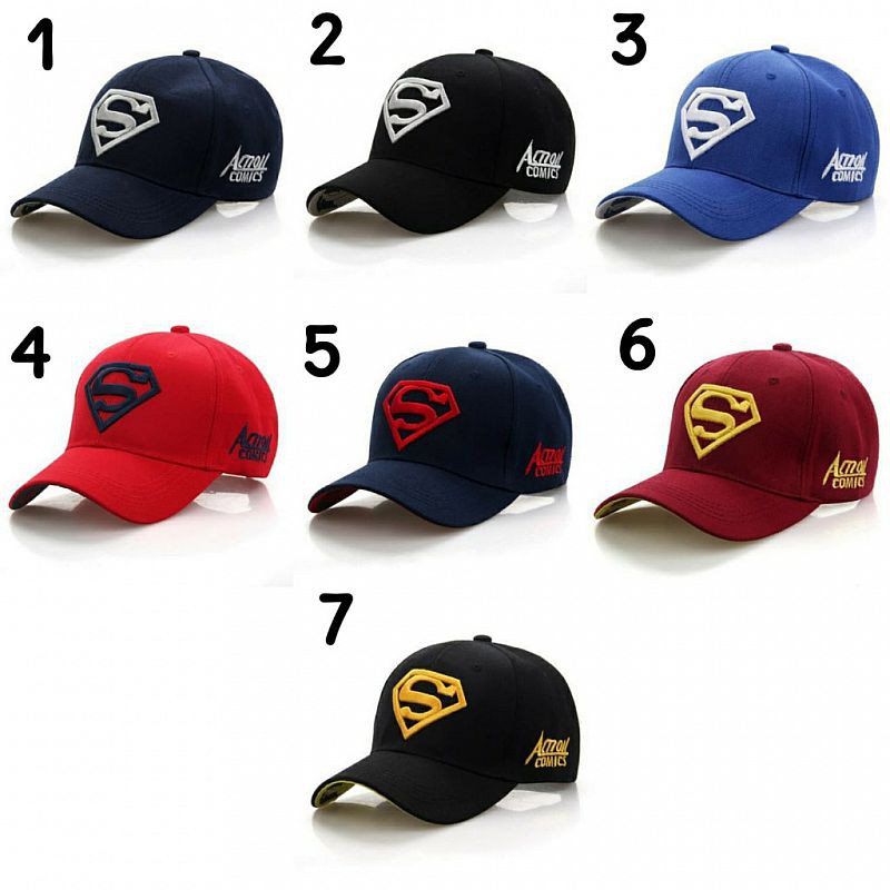 Topi Snapback Casual Baseball Import Remaja Dewasa Logo Superman #2 Topi Cewek Cowok